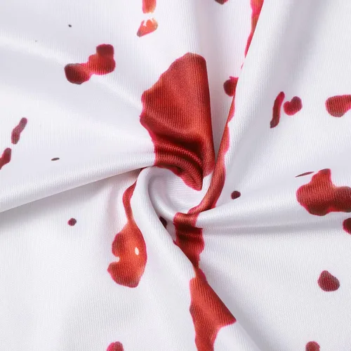 Miniatura 4 de Vestido sin mangas sexy con estampado sangriento para mujer, con cuello redondo y estampado sangriento, para mujer
