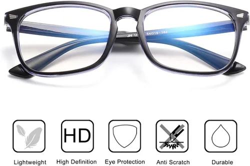Miniatura 4 de AISSWZBEER - Lentes cuadrados de bloqueo de luz azul, para computadora/juegos/pantalla para mujeres u hombres