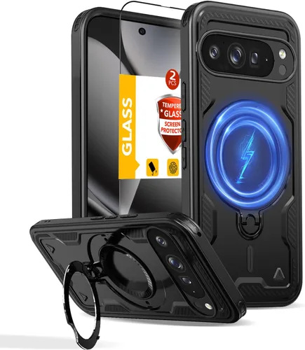 Miniatura 72 de Funda magnética para Google Pixel 9A compatible con cargador inalámbrico MagSafe, para Pixel 9A, funda de teléfono integrada de 360 °, con 2