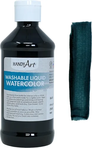 Handy Art Acuarela líquida lavable de 8 onzas, color negro