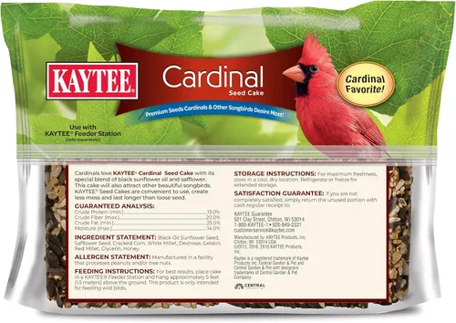 Miniatura 7 de Kaytee Cardinal Seed Cake, alimento para aves silvestres, 1.85 libras