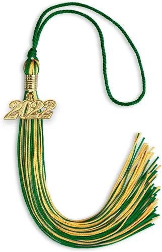 Miniatura 181 de Endea Graduation - Borla de doble color mixto con fecha dorada (negro/dorado antiguo, 2021)