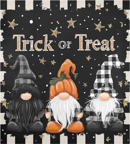 Gnomos de truco o trato, cubierta magnética para lavavajillas, paneles de puerta con imán de calabaza, calcomanías para electrodomésticos para