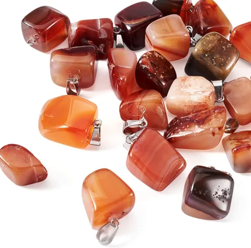 Miniatura 15 de Beadthoven - 24 dijes de piedras preciosas irregulares naturales, piedras curativas mixtas, chakras, reiki, pepita, piedras preciosas para hacer