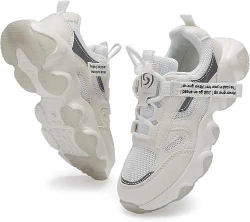 Miniatura 2 de Hetios Zapatos para niños y niñas, ligeros, atléticos, para correr, transpirables, de punto, para la escuela (bebéniño pequeñoniño grande)