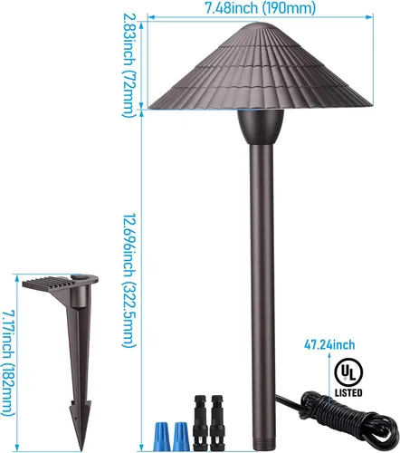 Miniatura 7 de LEONLITE 5CCT - Luces LED de bajo voltaje, 3 W de aluminio fundido de 12 a 24 V, luces de camino IP65 de 1800 K-5000 K, iluminación de paisaje