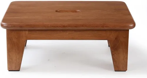 Miniatura 8 de CONSDAN Taburete escalón para cama - Roble cultivado en EE.UU., taburete de madera para adultos y personas mayores, 6.5" de alto, alfombrilla