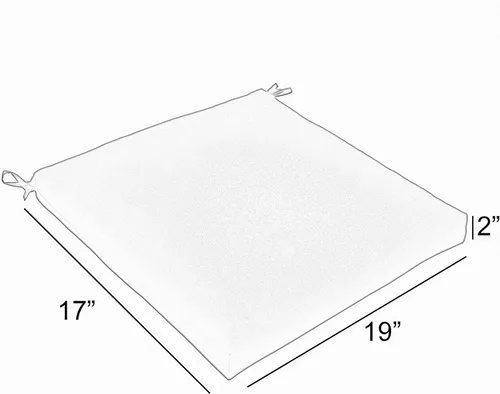 Miniatura 4 de Sorra Home Sunbrella - Cojín para silla con cable (juego de 2) – Resistente a la decoloración y al agua, cojín de asiento para exteriores e