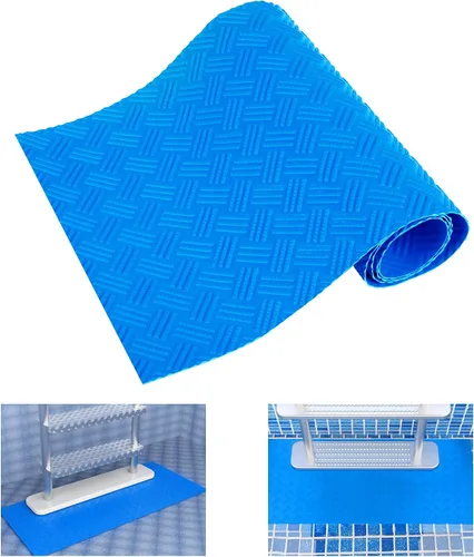 Miniatura 8 de DECOHS Alfombra de escalera de piscina, 9 x 36 pulgadas, antideslizante, alfombrilla protectora para piscina sobre el suelo, escaleras, escaleras