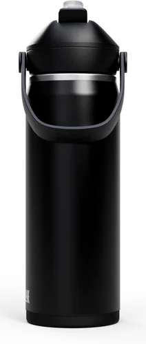 Miniatura 2 de CamelBak - Thrive - Botella de agua con tapa y pajilla, 20 onzas - Aislante de acero inoxidable, color negro