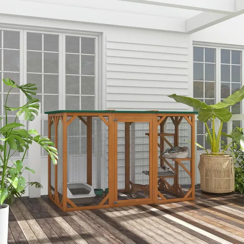 Miniatura 2 de Multi-Layer Large Cat House with Water-Resistant Roof for Indoor/Outdoor Use