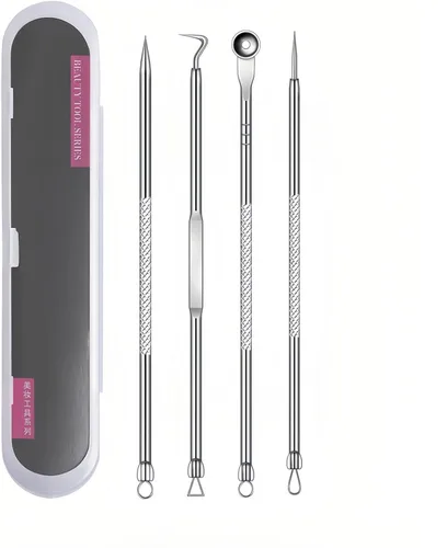 Pinzas faciales profesionales para puntos negros, kit extractor de acné, herramienta para reventar espinillas, clip para espinillas, clip para acné,