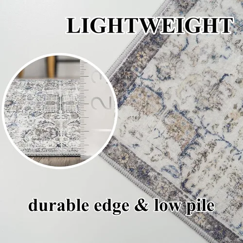Miniatura 8 de Alfombra de Pasillo Lavable - Alfombras de Cocina de 2'6"x12' con Respaldo Antideslizante, Alfombras de Casa de Campo para Interiores para Sala
