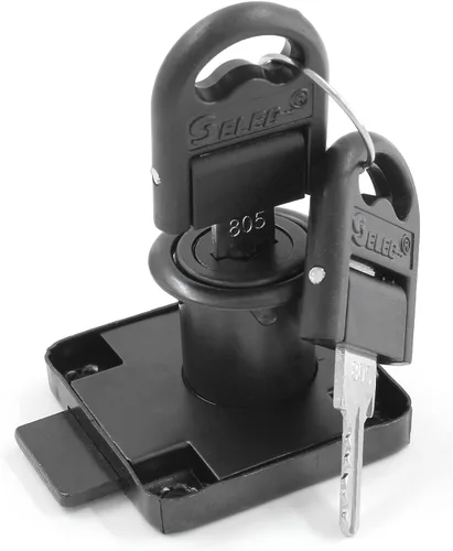 Miniatura 3 de BokWin Cerradura de cajón de gabinete - Cerradura de cajón de escritorio de oficina de aleación con 2 llaves (diámetro del agujero 0.748 in), negro