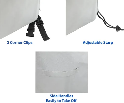 Miniatura 4 de Simple Houseware Funda de sofá modular en forma de V para patio, impermeable, 600D resistente, 100 pulgadas de ancho