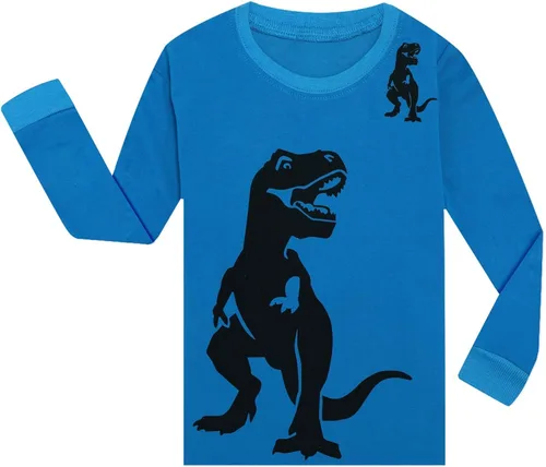 Miniatura 2 de Conjunto de pijamas para niños, pijamas largos para niños pequeños, ropa de dormir de dinosaurio para niños pequeños