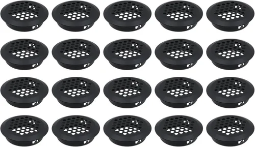 Miniatura 12 de Semetall Air Vents - Paquete de 20 rejillas de ventilación circulares de acero inoxidable de 0.748 in (0.75 pulgadas) para cocina, baño, gabinete