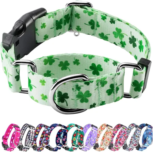 Miniatura 6 de Collar Martingale para perros, collares ajustables de nailon suave con diseño especial lindos patrones para perros pequeños, medianos y grandes Flor