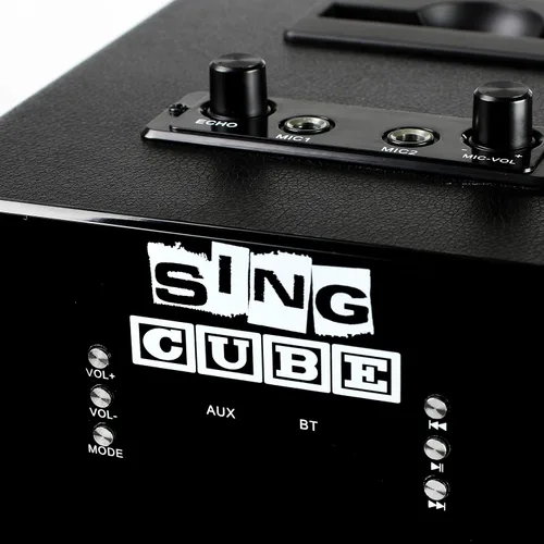 Miniatura 10 de Luces recargables de la máquina del karaoke del bluetooth y dos micrófonos, 5W (SINGCUBE01)