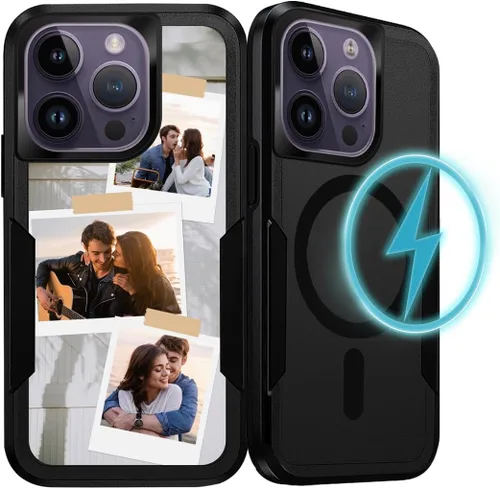 Miniatura 16 de Funda personalizada para teléfono con fotos para iPhone 17 Pro Max Air 16 11 15 14 13 Plus 12 con protección MagSafe personalizada resistente, a
