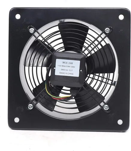 Miniatura 6 de DNYSYSJ Extractor de pared de 10 pulgadas, 50 W, 735 CFM, 1450 RPM, alto flujo de aire de bajo ruido, a prueba de explosiones, ventilador axial