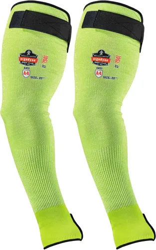 Ergodyne ProFlex 7941 - Funda protectora resistente a los cortes, nivel de corte A4, par, lima, 22 pulgadas