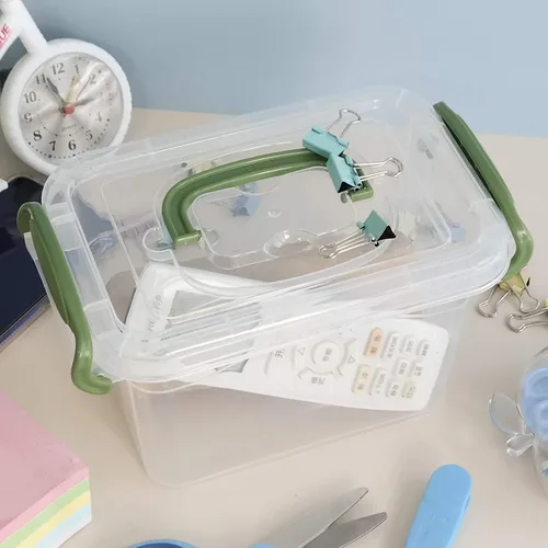 Miniatura 7 de Paquete de 6 cajas de almacenamiento con pestillo, contenedores transparentes de plástico con tapas
