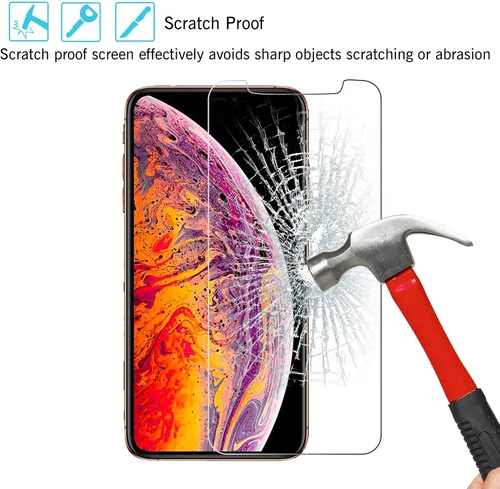 Miniatura 5 de Ailun - Protector de pantalla Apple iPhone 11 Pro/iPhone Xs/iPhone X, pantalla de 5.8 pulgadas, vidrio templado 2.5D, para la mayoría de las fundas