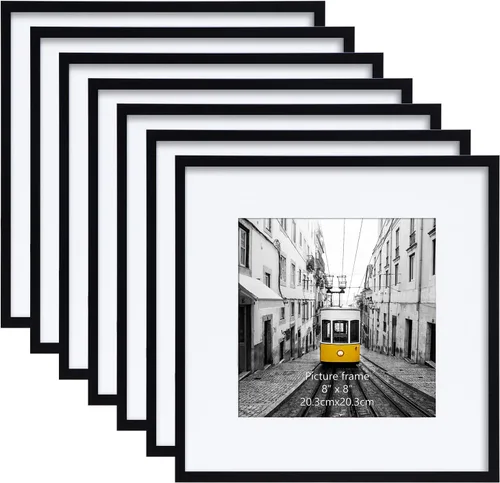 Miniatura 40 de Giftgarden - Juego de 7 marcos para fotos de 4 x 6 pulgadas, color negro, marcos para fotos de 4 x 6 pulgadas para pared o mesa