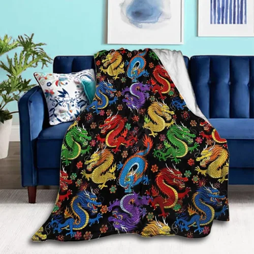 Miniatura 20 de Unqiue - Mantas mullidas para adolescentes, niños y niñas, manta cómoda para cama, sofá, compatible con atrapasueños de búho, arcoíris, mantas