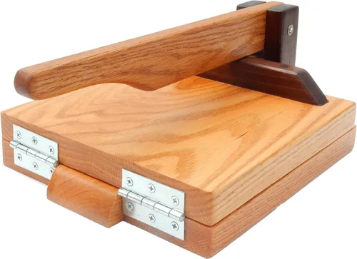 Prensa de tortilla de 10 pulgadas de roble rojo – Elaborador de tortillas de madera dura hecho a mano por Central Coast Woodworks rojo (Red Oak)