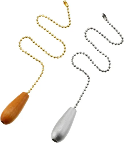 Miniatura 2 de Extensor de cadenas para ventilador de techo, 8 piezas, extensión de cadena colgante de madera para ventilador de lámpara de techo