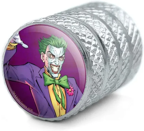 Miniatura 2 de GRAPHICS & MORE Batman Joker Carácter Llanta Llanta Llanta Aluminio Válvula Stem Caps