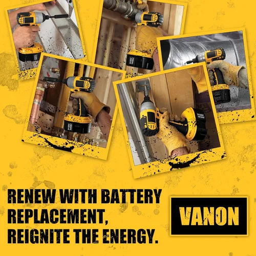 Miniatura 7 de VANON DC9091 4.8Ah Ni-MH Reemplazo para batería Dewalt 14.4V compatible con Dewalt Battery XRP DC9091 DW9091 DW9094 DE9091 DE9092 DE9038 y 14.4V