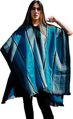 Ponchos for Women, Alpaca Wool, Ponchos Adult, Poncho Sweater Women, Womens Poncho, Blue shawls and wraps