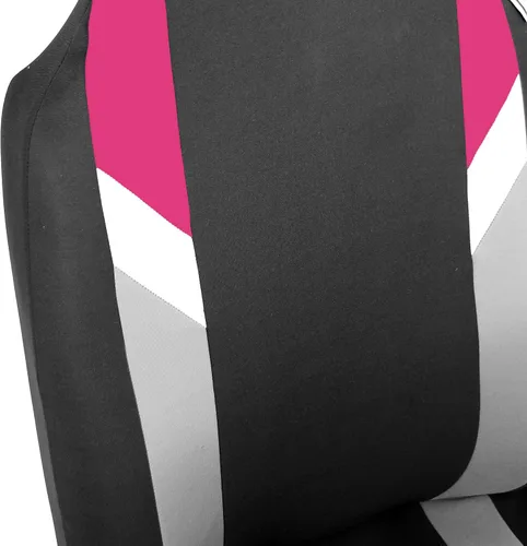 Miniatura 4 de FH Group Tres filas para 7 pasajeros - Fundas de asiento premium de diseño modernístico - Se ajustan a la mayoría de autos, camiones, SUV y Rosado