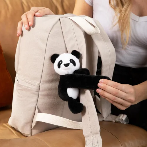 Miniatura 4 de HUGIMALS Hug Babies Bowie The Panda Lindo animal de peluche mini relleno para niños Suave y mimoso portátil, cómodo, adorable compañero