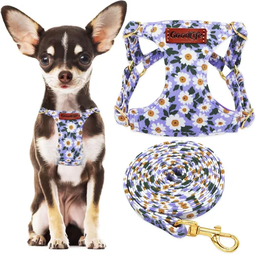 Miniatura 15 de OaaXbbECco Arnés suave y ajustable para cachorro, arnés suave y ajustable para perro y correa para perro, sin estrangulamiento, a prueba de escape