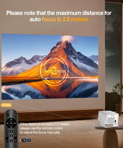 Miniatura 9 de Magcubic HY350Max - Proyector inteligente con soporte 4K 8K, mini proyector con Wifi6 y Bluetooth5.4, 600 ANSI, enfoque automático y prevención