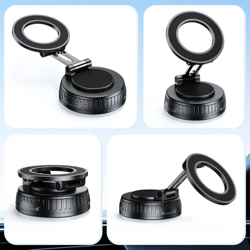 Miniatura 6 de Soporte magnético y de vacío para teléfono MagSafe 【actualizado de 120+ libras】 Soporte de teléfono celular ajustable en 360° para tu automóvil