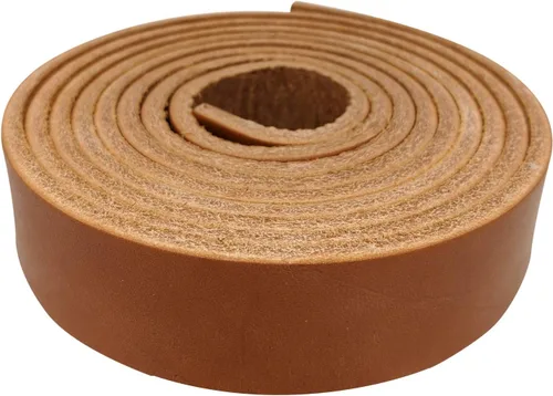 Miniatura 20 de TOFL Tiras de cuero gruesas de 7/8 pulgadas de ancho x 72 pulgadas (6 pies) de largo para manualidades, 1/8 pulgadas de grosor (7-8 onzas), correas