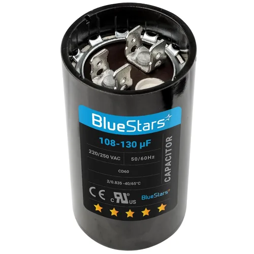 Miniatura 19 de [[Listado UL] BlueStars 108-130 uF MFD 110-125 VCA voltios ±20% 50/60 Hz CD60 Condensador de arranque redondo AC Pieza de repuesto eléctrico