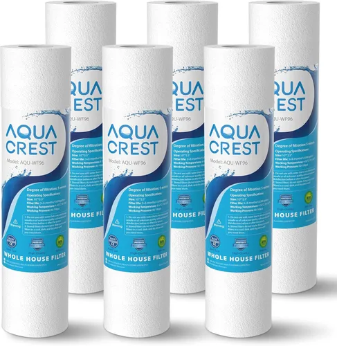 Miniatura 12 de AQUA CREST Cartucho de filtro de agua CTO CTO de 1 micrón, 2.5 x 10 pulgadas, repuesto para DuPont WFPFC8002, Culligan D-10A, CBC-10, GE FXWTC