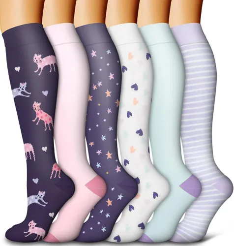 Miniatura 45 de 6 Pack Copper Compression Socks for Women and Men Circulation-Best Support for Medical, Running,Nursing,Athletic