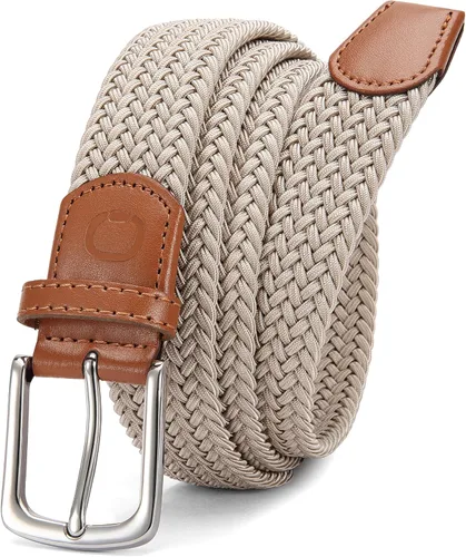 Miniatura 19 de CHAOREN Cinturón para hombre, cinturón de golf trenzado elástico para hombres de 1 3/8 pulgadas, regalo para pantalones de golf, pantalones cortos