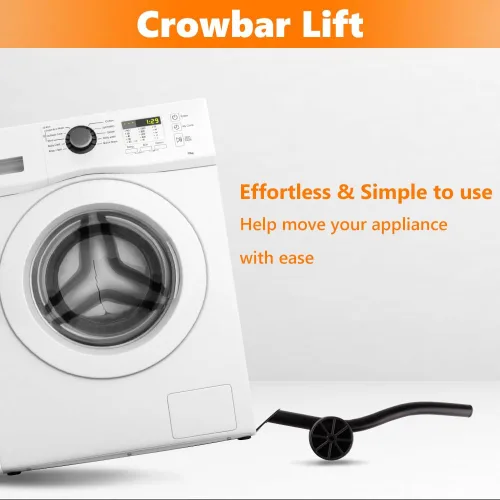 Miniatura 4 de LUCKUP Rodillos de electrodomésticos resistentes con barra de palanca, soporte extensible para lavadora, rodillos para muebles, base de refrigerador