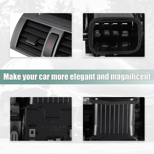 Miniatura 6 de uxcell Panel de salida de ventilación de aire de CA con reloj para Toyota Corolla 2009-2013 Panel de salida de conducto de aire de salida