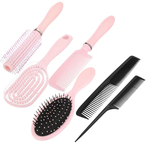 Miniatura 8 de Juego de 6 peines desenredantes para mujeres y hombres, para cabello liso, rizado y todo tipo de cabello