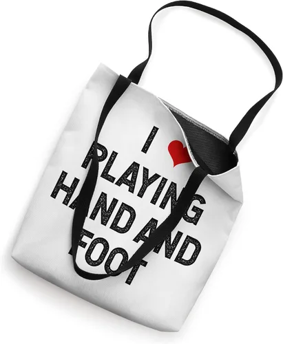 Miniatura 2 de I Love Playing Hand and Foot Canasta - Bolsa de mano y pie Blanco 16 pulgadas