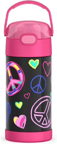 Miniatura 23 de THERMOS FUNTAINER - Botella de acero inoxidable con aislamiento al vacío y sorbete, capacidad de 12 onzas, para niños, azul Azul marino